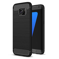 Funda Silicona Carcasa Goma Line para Samsung Galaxy S7 Edge G935F Negro