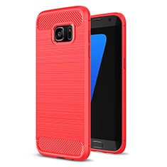 Funda Silicona Carcasa Goma Line para Samsung Galaxy S7 Edge G935F Rojo