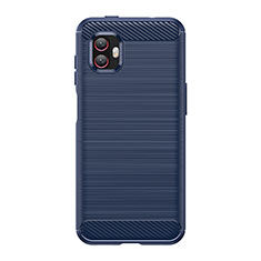 Funda Silicona Carcasa Goma Line para Samsung Galaxy Xcover Pro 2 5G Azul