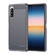 Funda Silicona Carcasa Goma Line para Sony Xperia 10 III Gris