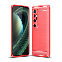 Funda Silicona Carcasa Goma Line para Xiaomi Mi 10 Ultra Rojo