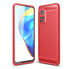 Funda Silicona Carcasa Goma Line para Xiaomi Mi 10T 5G Rojo