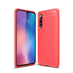 Funda Silicona Carcasa Goma Line para Xiaomi Mi 9 Lite Rojo