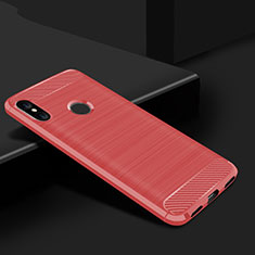 Funda Silicona Carcasa Goma Line para Xiaomi Mi A2 Lite Rojo