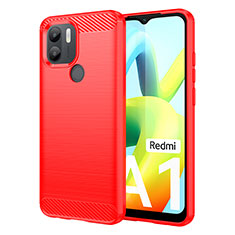 Funda Silicona Carcasa Goma Line para Xiaomi Redmi A1 Plus Rojo