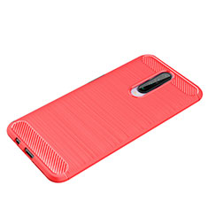 Funda Silicona Carcasa Goma Line para Xiaomi Redmi K30 4G Rojo