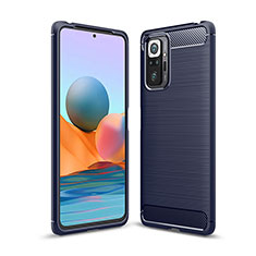 Funda Silicona Carcasa Goma Line para Xiaomi Redmi Note 10 Pro 4G Azul