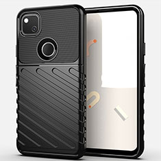 Funda Silicona Carcasa Goma Line S01 para Google Pixel 4a Negro