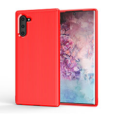 Funda Silicona Carcasa Goma Line S01 para Samsung Galaxy Note 10 5G Rojo