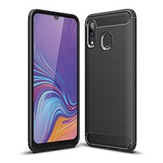 Funda Silicona Carcasa Goma Line WL1 para Samsung Galaxy A40 Negro