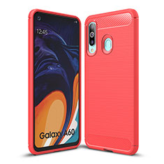 Funda Silicona Carcasa Goma Line WL1 para Samsung Galaxy A60 Rojo