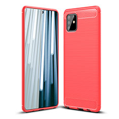 Funda Silicona Carcasa Goma Line WL1 para Samsung Galaxy A81 Rojo