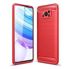 Funda Silicona Carcasa Goma Line WL1 para Xiaomi Poco X3 NFC Rojo