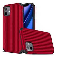 Funda Silicona Carcasa Goma Line Z01 para Apple iPhone 11 Rojo
