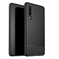 Funda Silicona Carcasa Goma Twill G02 para Huawei P30 Negro