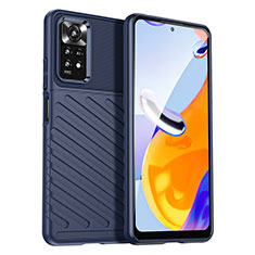 Funda Silicona Carcasa Goma Twill MF1 para Xiaomi Redmi Note 11 Pro 5G Azul