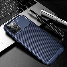 Funda Silicona Carcasa Goma Twill para Apple iPhone 12 Pro Azul