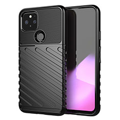 Funda Silicona Carcasa Goma Twill para Google Pixel 5 Negro