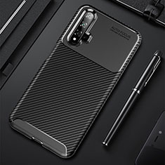 Funda Silicona Carcasa Goma Twill para Huawei Nova 5 Negro