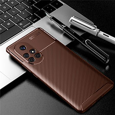 Funda Silicona Carcasa Goma Twill para Huawei Nova 8 Pro 5G Marron