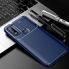 Funda Silicona Carcasa Goma Twill para Motorola Moto G Pure Azul