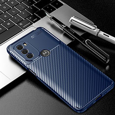 Funda Silicona Carcasa Goma Twill para Motorola Moto G31 Azul