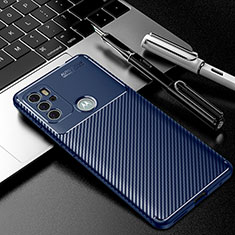 Funda Silicona Carcasa Goma Twill para Motorola Moto G60s Azul