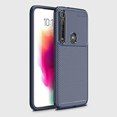 Funda Silicona Carcasa Goma Twill para Motorola Moto G8 Plus Azul