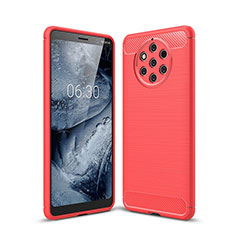Funda Silicona Carcasa Goma Twill para Nokia 9 PureView Rojo