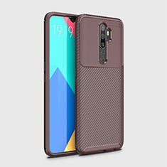 Funda Silicona Carcasa Goma Twill para Oppo A11 Marron