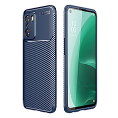 Funda Silicona Carcasa Goma Twill para Oppo A55S 5G Azul