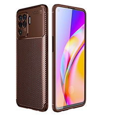 Funda Silicona Carcasa Goma Twill para Oppo A94 4G Marron