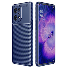 Funda Silicona Carcasa Goma Twill para Oppo Find X5 5G Azul