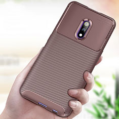 Funda Silicona Carcasa Goma Twill para Oppo Realme X Marron