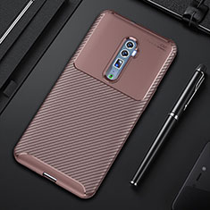 Funda Silicona Carcasa Goma Twill para Oppo Reno 10X Zoom Marron