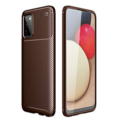 Funda Silicona Carcasa Goma Twill para Samsung Galaxy A02s Marron