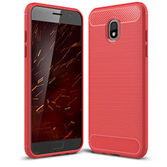 Funda Silicona Carcasa Goma Twill para Samsung Galaxy Amp Prime 3 Rojo