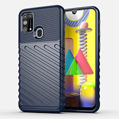 Funda Silicona Carcasa Goma Twill para Samsung Galaxy M21s Azul