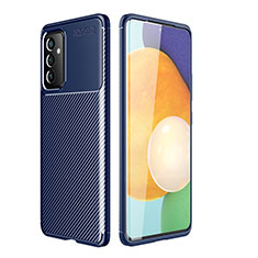 Funda Silicona Carcasa Goma Twill para Samsung Galaxy Quantum2 5G Azul