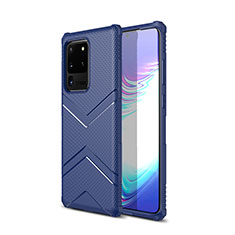 Funda Silicona Carcasa Goma Twill para Samsung Galaxy S20 Ultra 5G Azul