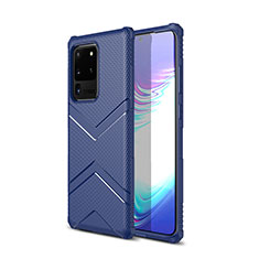 Funda Silicona Carcasa Goma Twill para Samsung Galaxy S20 Ultra Azul