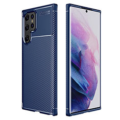 Funda Silicona Carcasa Goma Twill para Samsung Galaxy S21 Ultra 5G Azul