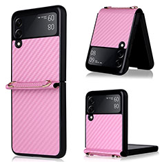 Funda Silicona Carcasa Goma Twill para Samsung Galaxy Z Flip3 5G Oro Rosa