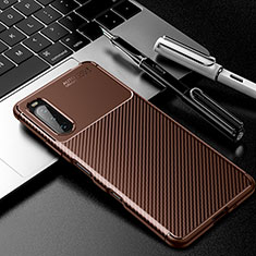 Funda Silicona Carcasa Goma Twill para Sony Xperia 10 III Marron