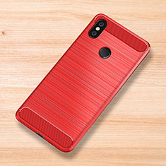 Funda Silicona Carcasa Goma Twill para Xiaomi Mi Mix 3 Rojo