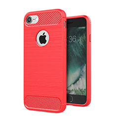 Funda Silicona Carcasa Goma Twill S01 para Apple iPhone 8 Rojo