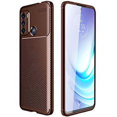 Funda Silicona Carcasa Goma Twill S01 para Motorola Moto G60 Marron