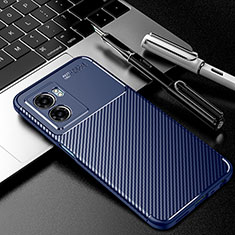 Funda Silicona Carcasa Goma Twill S01 para Oppo A77 5G Azul