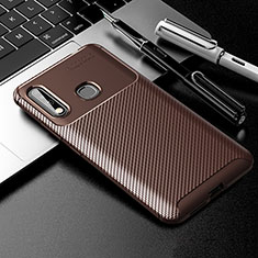 Funda Silicona Carcasa Goma Twill S01 para Samsung Galaxy A70E Marron