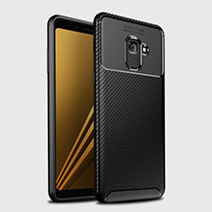 Funda Silicona Carcasa Goma Twill S01 para Samsung Galaxy A8+ A8 Plus (2018) Duos A730F Negro